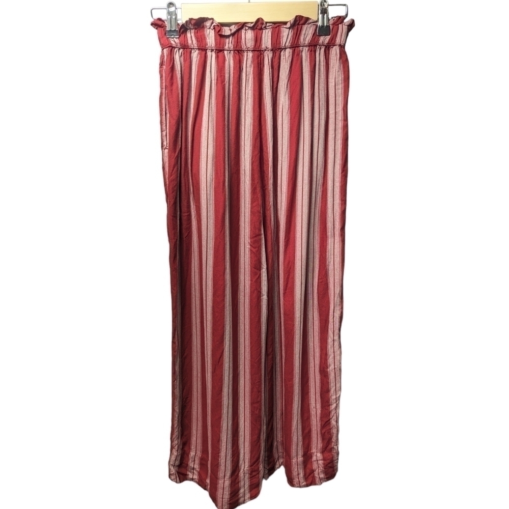 AE Stripe Paper Bag Waist Pull On Palazzo Pants Sz S